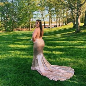 Rose Gold Prom Dress